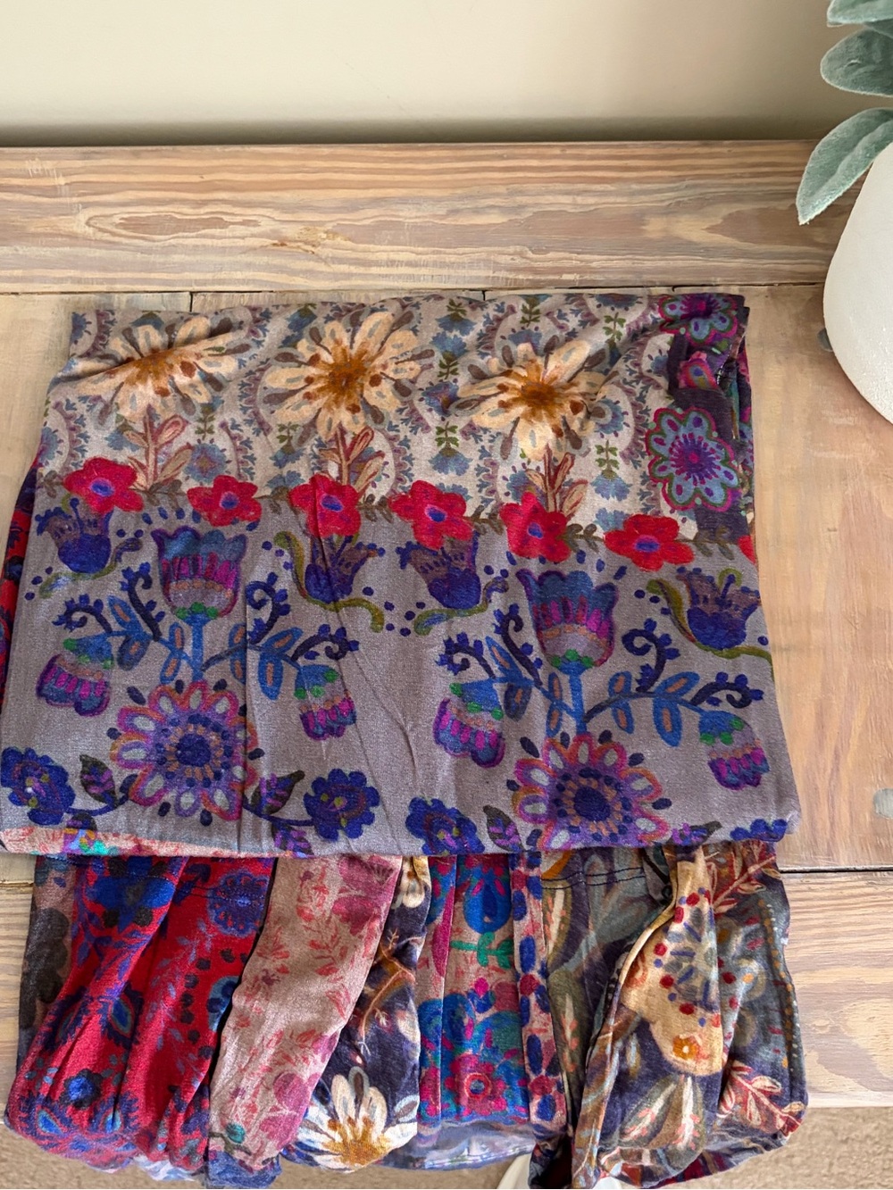 NATURAL LIFE Patchwork Floral Long Sleeve Maxi Dress - Purple, Blue, Brown 🍂 🆕 - Picture 10 of 15
